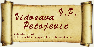 Vidosava Petojević vizit kartica